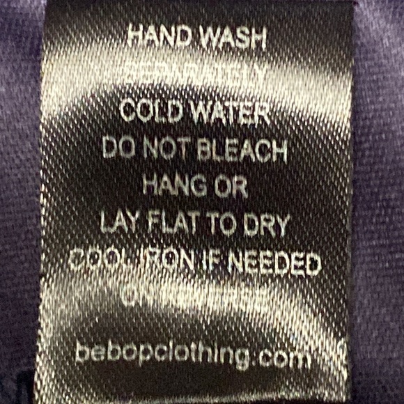 BeBop Double V-Neck Chevron Dress 3/4 Semi Sheer Sleeves Stretchy Waistband SzM - Picture 8 of 8